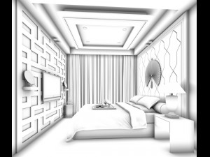 beautifully stylish and luxurious bedrooms 112 Modello 3D