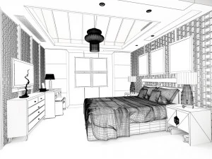 beautifully stylish and luxurious bedrooms 113 3D Model