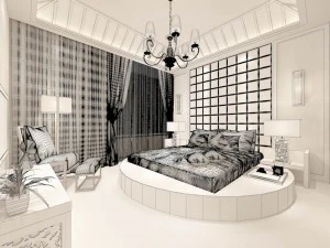 beautifully stylish and luxurious bedrooms 115 3D Model