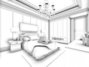 beautifully stylish and luxurious bedrooms 116 Modello 3D