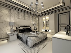 beautifully stylish and luxurious bedrooms 116 Modello 3D