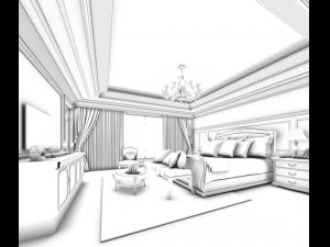 beautifully stylish and luxurious bedrooms 118 3D Model