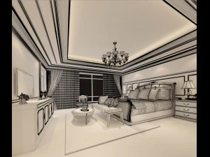 beautifully stylish and luxurious bedrooms 118 3D Model