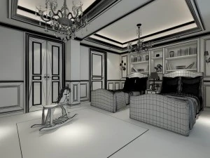 beautifully stylish and luxurious bedrooms 120 3D Model