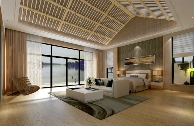 beautifully stylish and luxurious bedrooms 122 3D Model .c4d .max .obj .3ds .fbx .stl .blend