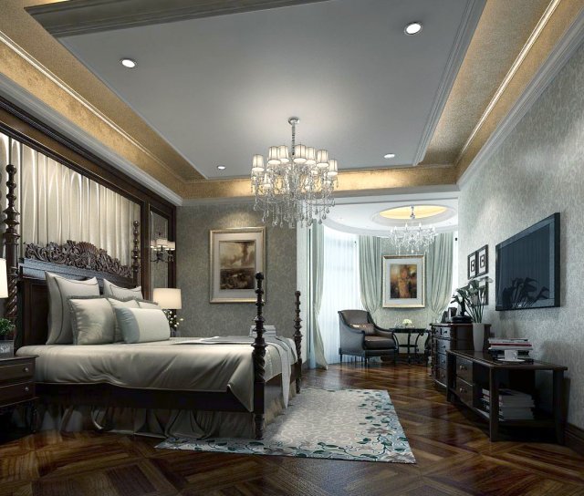 beautifully stylish and luxurious bedrooms 125 Model 3D .c4d .max .obj .3ds .fbx .stl .blend 