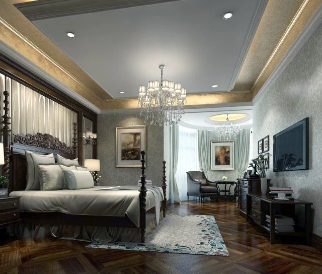 beautifully stylish and luxurious bedrooms 125 3D Model .c4d .max .obj .3ds .fbx .stl .blend