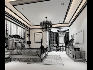 beautifully stylish and luxurious bedrooms 125 Model 3D