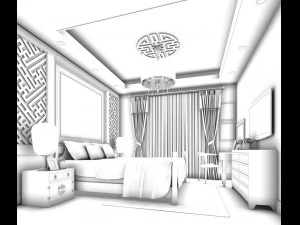 beautifully stylish and luxurious bedrooms 128 3D Model