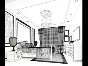 beautifully stylish and luxurious bedrooms 128 3D Model
