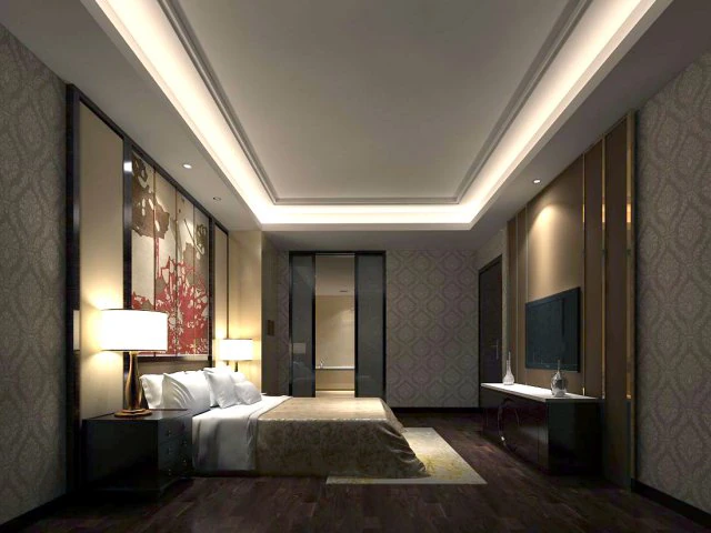 beautifully stylish and luxurious bedrooms 129 3D Model .c4d .max .obj .3ds .fbx .stl .blend