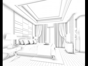 beautifully stylish and luxurious bedrooms 130 3D Model