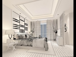 beautifully stylish and luxurious bedrooms 130 3D Model