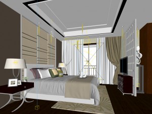 beautifully stylish and luxurious bedrooms 130 3D Model