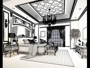 beautifully stylish and luxurious bedrooms 131 3D Model