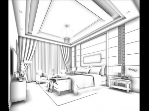 beautifully stylish and luxurious bedrooms 132 3Dモデル
