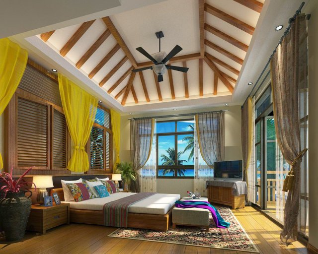 beautifully stylish and luxurious bedrooms 134 Model 3D .c4d .max .obj .3ds .fbx .stl .blend 