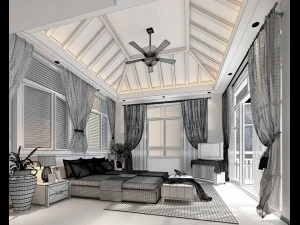 beautifully stylish and luxurious bedrooms 134 3D Model