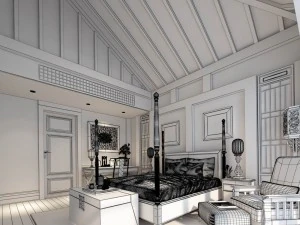 beautifully stylish and luxurious bedrooms 139 3D Model
