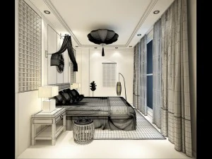 beautifully stylish and luxurious bedrooms 140 3D Model