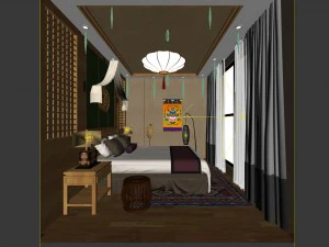 beautifully stylish and luxurious bedrooms 140 3D Model