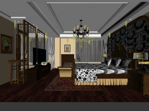 beautifully stylish and luxurious bedrooms 144 3D Model