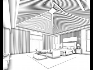 beautifully stylish and luxurious bedrooms 146 Model 3D