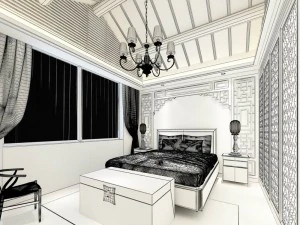 beautifully stylish and luxurious bedrooms 147 3D Model