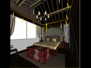 beautifully stylish and luxurious bedrooms 147 3D Model