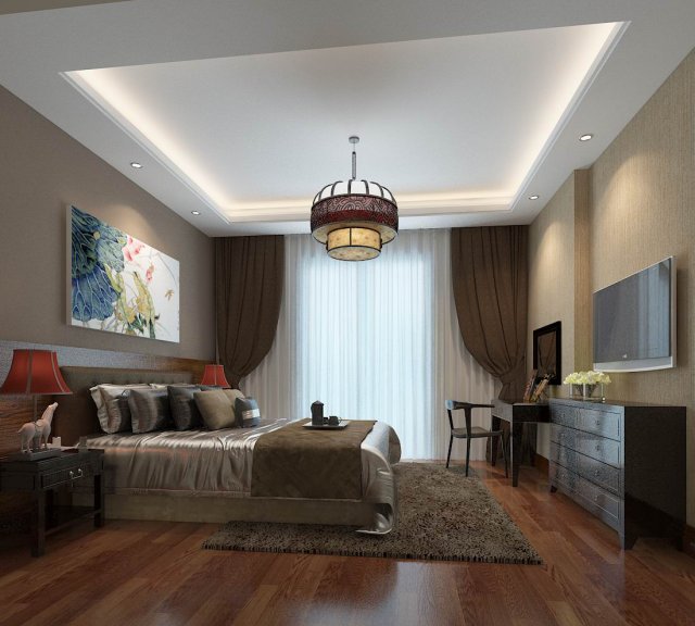 beautifully stylish and luxurious bedrooms 148 Model 3D .c4d .max .obj .3ds .fbx .stl .blend
