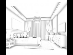 beautifully stylish and luxurious bedrooms 148 Model 3D