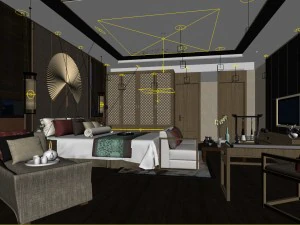 bedroom hotel suites designed 01 3D Model