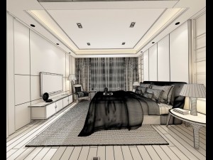 bedroom hotel suites designed 03 3D Model