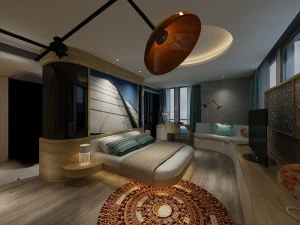 bedroom hotel suites designed 03 3D Model