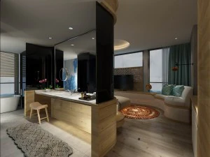 bedroom hotel suites designed 03 3D Model