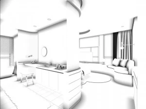 bedroom hotel suites designed 03 3D Model