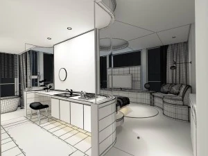 bedroom hotel suites designed 03 3D Model