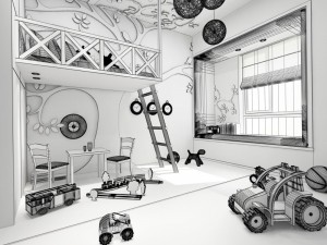 children bedroom 01 3D Модель