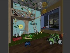 children bedroom 01 3D Model