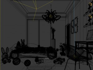 family children bedroom design full model 02 Modèle 3D