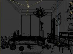 family children bedroom design full model 02 3D Model