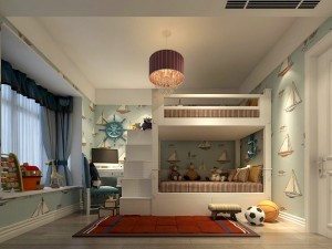family children bedroom design full model 03 3D-Modell