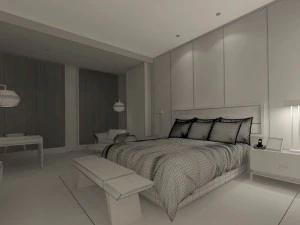 hotel bedroom design 0105 3D Model