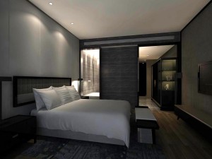 hotel bedroom design 0105 Model 3D