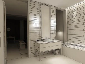 hotel bedroom design 0105 3D Model