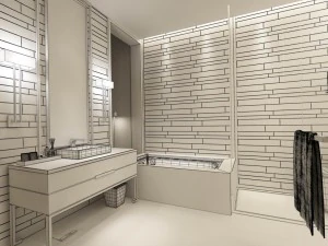 hotel bedroom design 0105 3D Model