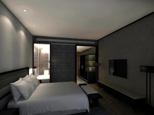 hotel bedroom design 0105 Model 3D