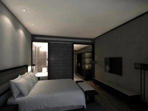 hotel bedroom design 0105 3D Model
