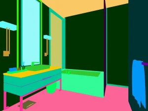 hotel bedroom design 0105 3D Model