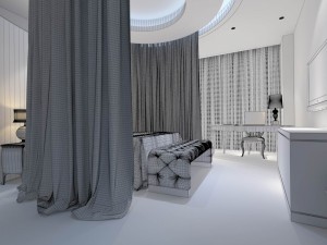luxurious stylish bedroom 01 Model 3D